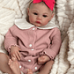 Boneca Reborn Recém-Nascida Meadow 49cm | Pintura Manual 3D com Veias Visíveis, Corpo de Pano Articulado | Para Coleção - Thumbnail 1
