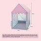 Tenda Castelo de Princesa Grande 1.35m | Tipi Dobrável, Casa de Brincar Rosa | Decoração para Quarto e Presente - Thumbnail 6