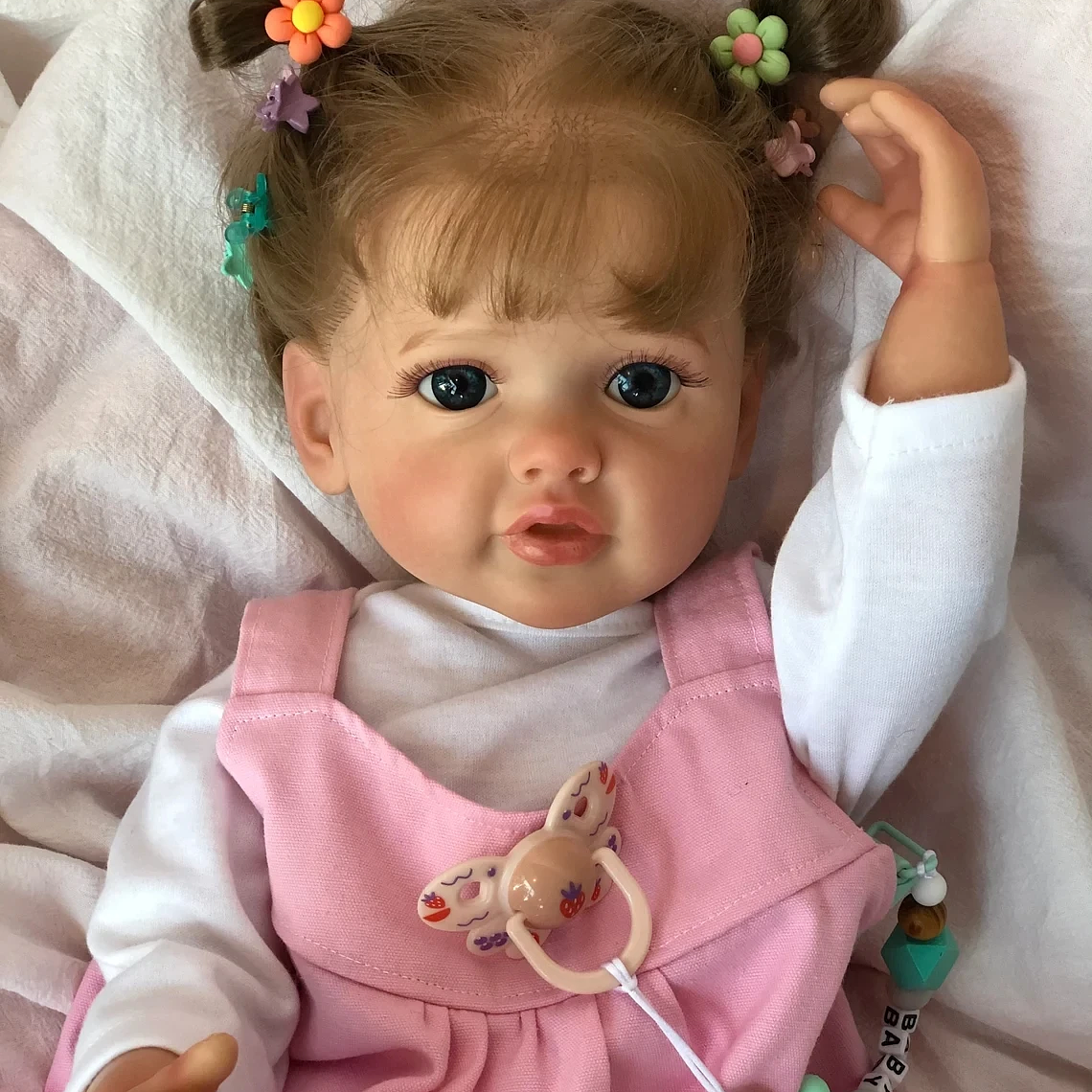 55CM Full Body Silicone Waterproof Reborn Toddler Girl Doll Princess Betty Lifelike Soft Touch 3D Skin Multiple Layers Painting 1