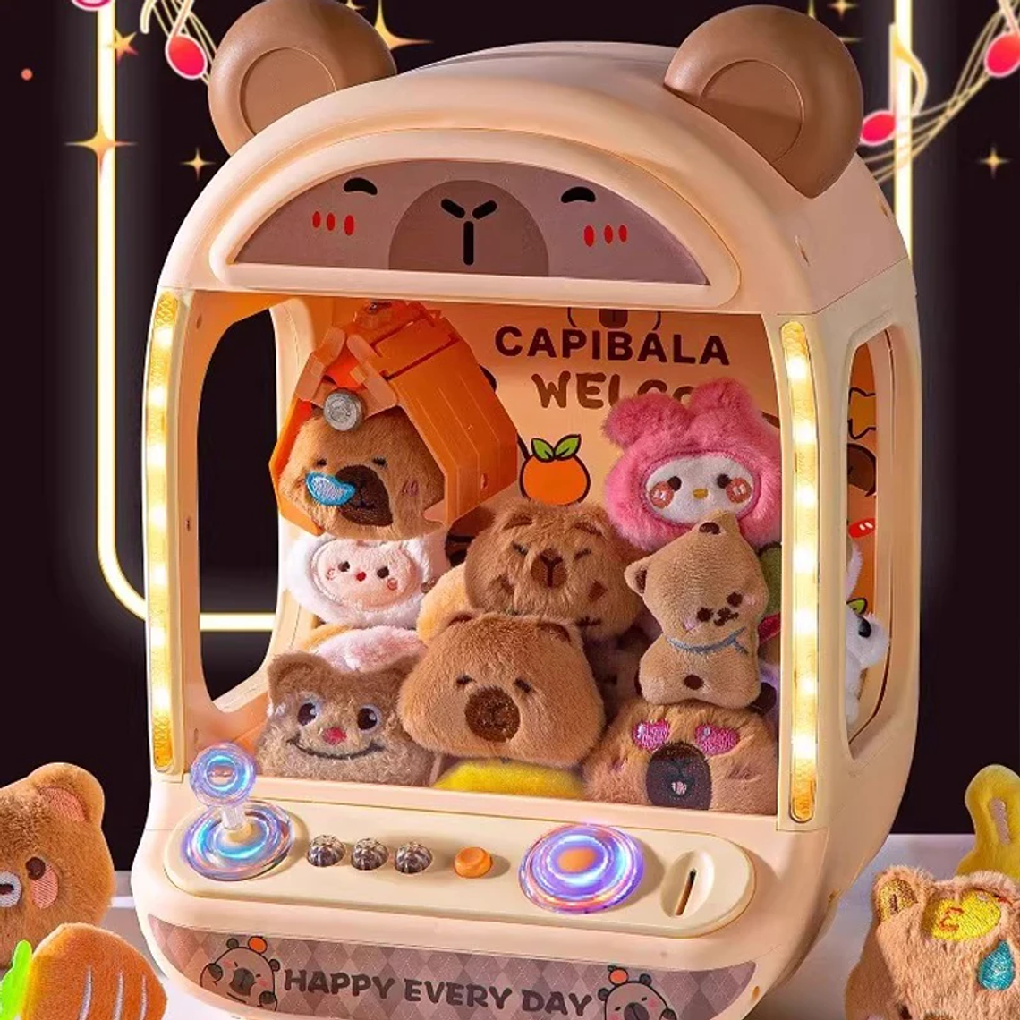 Máquina de Garra para Crianças com Moedas - Mini Arcade, Claw Machine com Música | Brinquedo de Habilidade 1