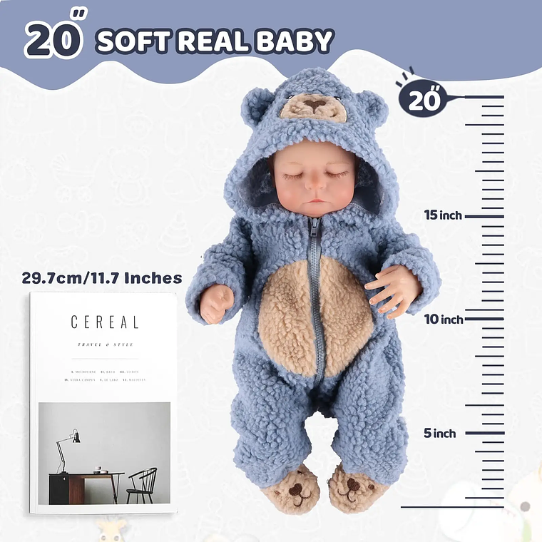 Boneca Reborn Bebé a Dormir 20