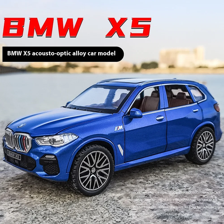 Modelo BMW X5 Die-Cast 1:32 Maisto - Com Som, Luz e Função Pull-Back | Colecionável e Brinquedo 2