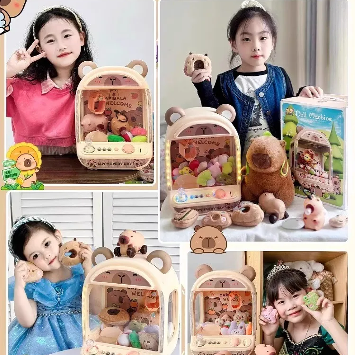 Máquina de Garra para Crianças com Moedas - Mini Arcade, Claw Machine com Música | Brinquedo de Habilidade 4