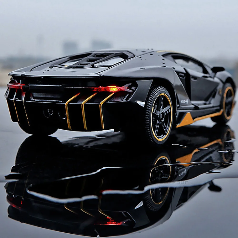 Modelo Lamborghini LP770 1:32 com Luz e Som - Alloy, Portas que Abrem, Pull-Back | Brinquedo 1