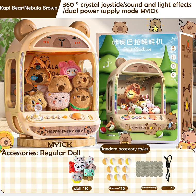 Máquina de Garra para Crianças com Moedas - Mini Arcade, Claw Machine com Música | Brinquedo de Habilidade 7