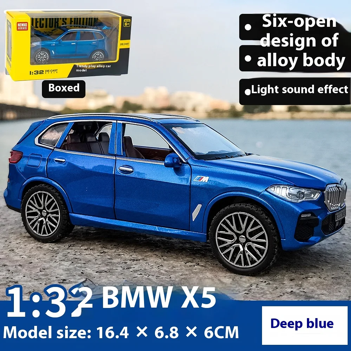Modelo BMW X5 Die-Cast 1:32 Maisto - Com Som, Luz e Função Pull-Back | Colecionável e Brinquedo 11