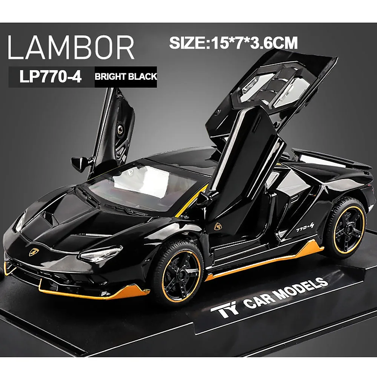 Modelo Lamborghini LP770 1:32 com Luz e Som - Alloy, Portas que Abrem, Pull-Back | Brinquedo 8