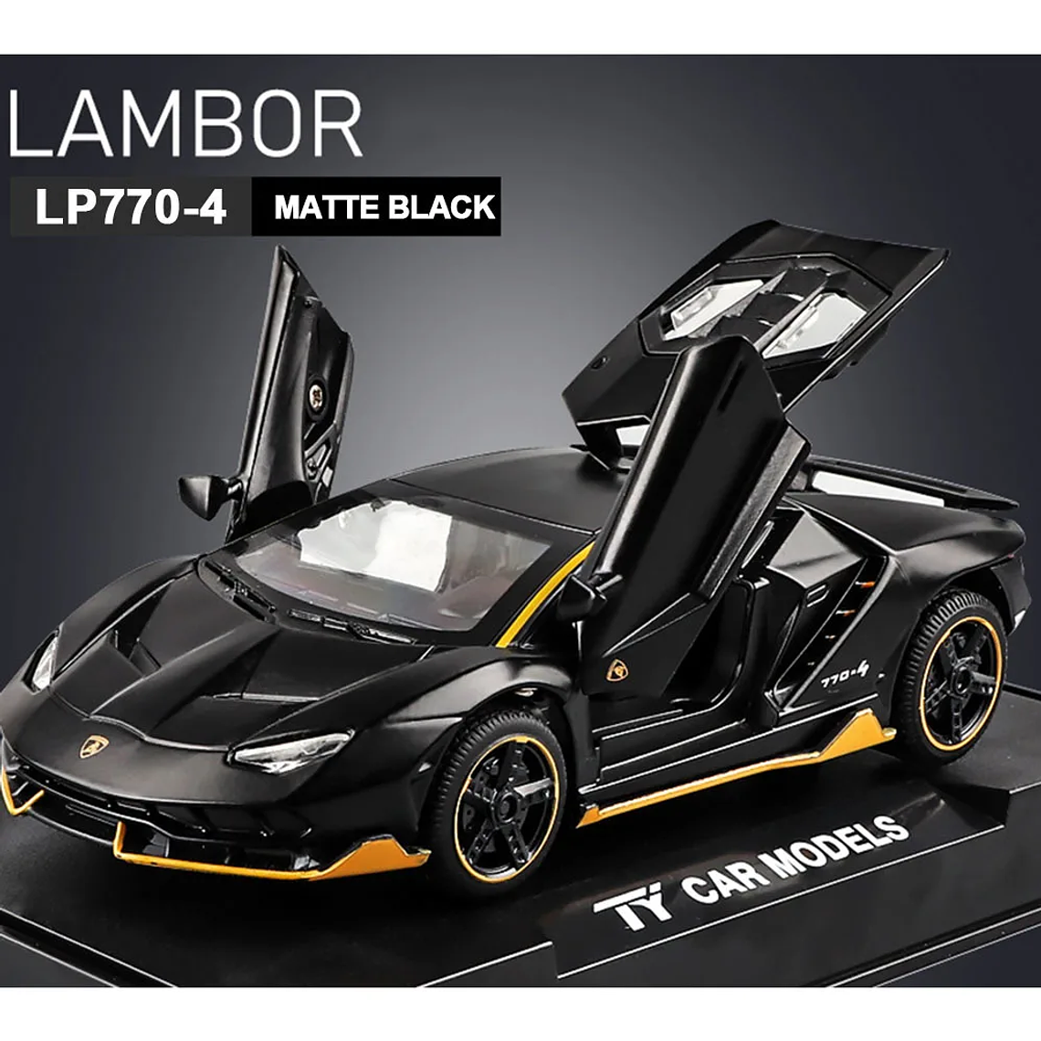 Modelo Lamborghini LP770 1:32 com Luz e Som - Alloy, Portas que Abrem, Pull-Back | Brinquedo 9