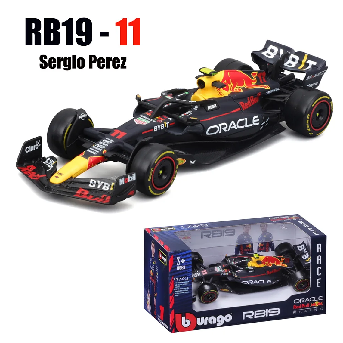 Modelo 1:43 Bburago F1 - McLaren MCL60, MCL38, Red Bull RB20 e RB19, Coleção Carro Estático de Metal 2