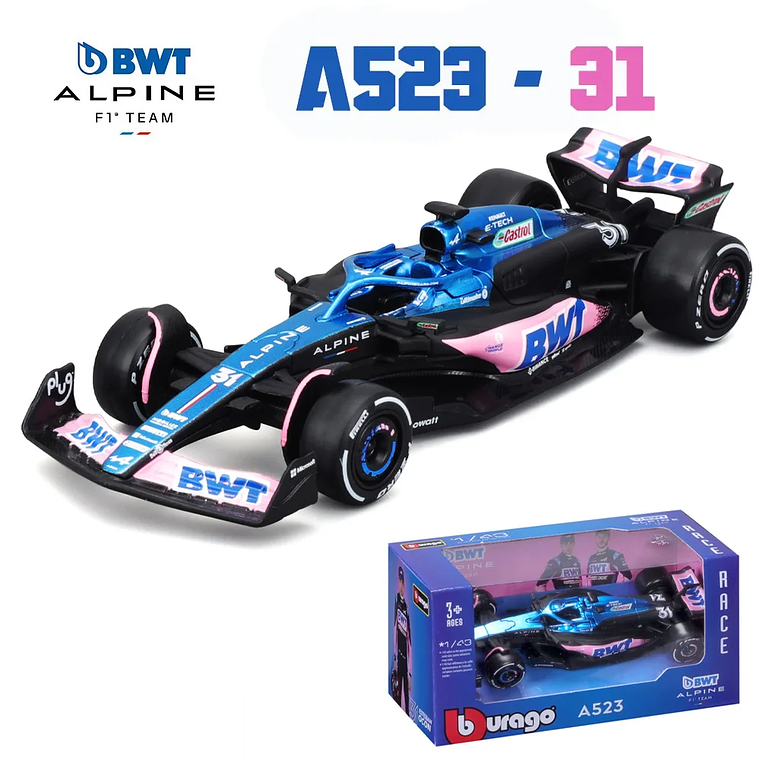 Modelo 1:43 Bburago F1 - McLaren MCL60, MCL38, Red Bull RB20 e RB19, Coleção Carro Estático de Metal 7