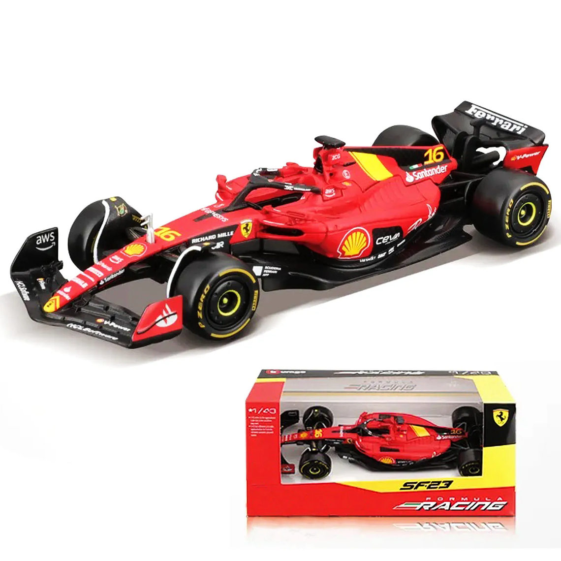 Modelo 1:43 Bburago F1 - McLaren MCL60, MCL38, Red Bull RB20 e RB19, Coleção Carro Estático de Metal 10