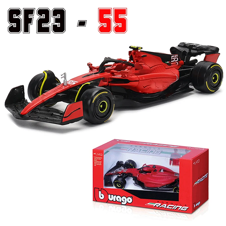 Modelo 1:43 Bburago F1 - McLaren MCL60, MCL38, Red Bull RB20 e RB19, Coleção Carro Estático de Metal 11