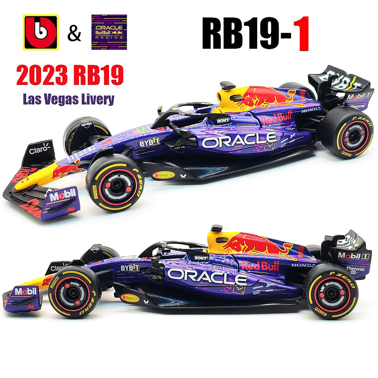 Modelo 1:43 Bburago F1 - McLaren MCL60, MCL38, Red Bull RB20 e RB19, Coleção Carro Estático de Metal 16