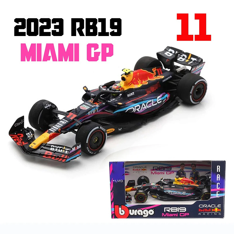 Modelo 1:43 Bburago F1 - McLaren MCL60, MCL38, Red Bull RB20 e RB19, Coleção Carro Estático de Metal 17