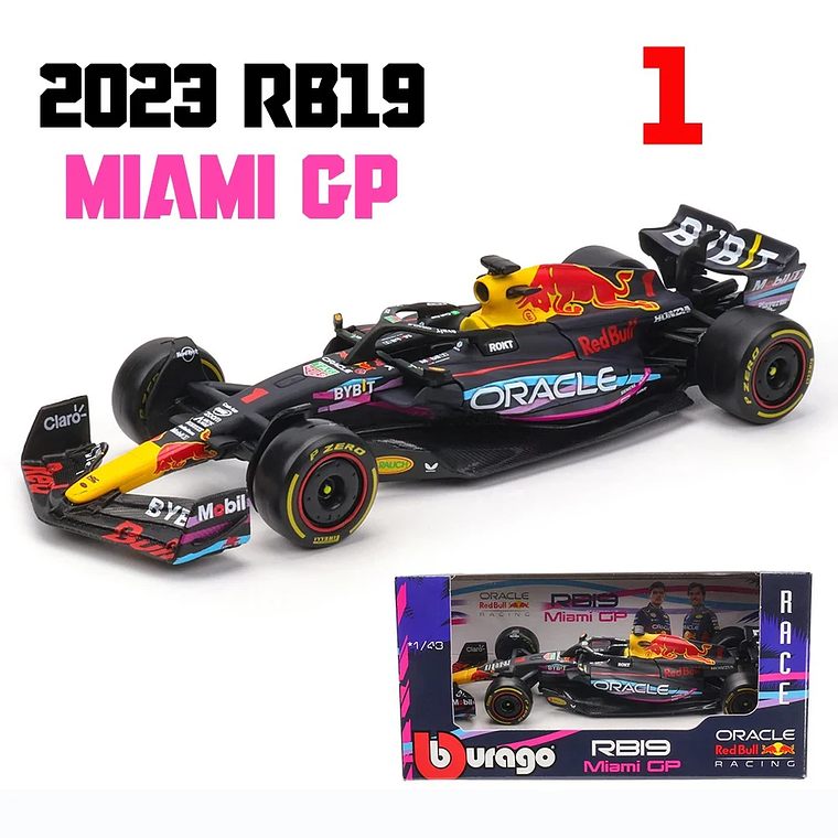 Modelo 1:43 Bburago F1 - McLaren MCL60, MCL38, Red Bull RB20 e RB19, Coleção Carro Estático de Metal 20