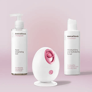 Pack Tratamento Facial Kombucha - Gel, Esfoliante & Máscara Detox | InnovaGoods