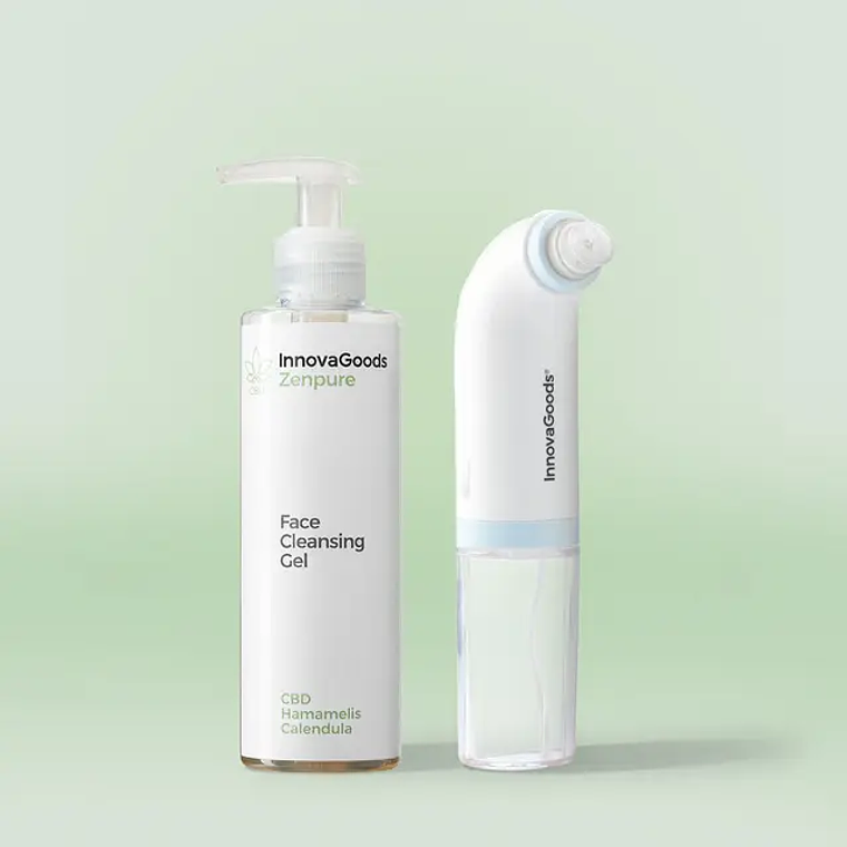  Kit Limpeza Facial com CBD - Gel 200ml + Hidrolimpador para Pontos Negros | InnovaGoods 1