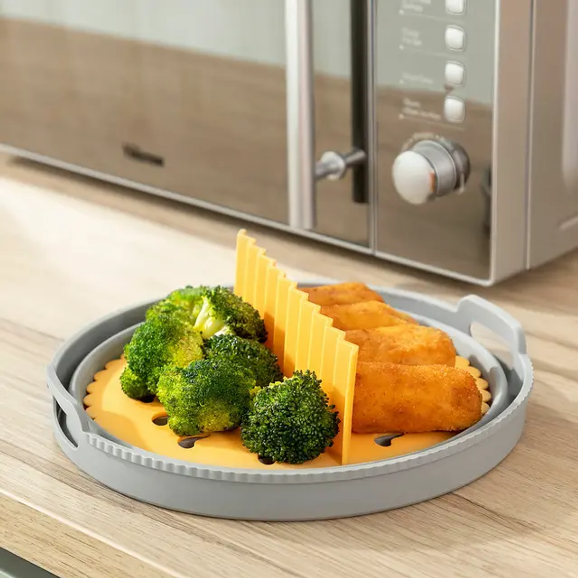Cesto Expansor de Silicone para Fritadeira de Ar - Dobrável e Lavável | InnovaGoods 7