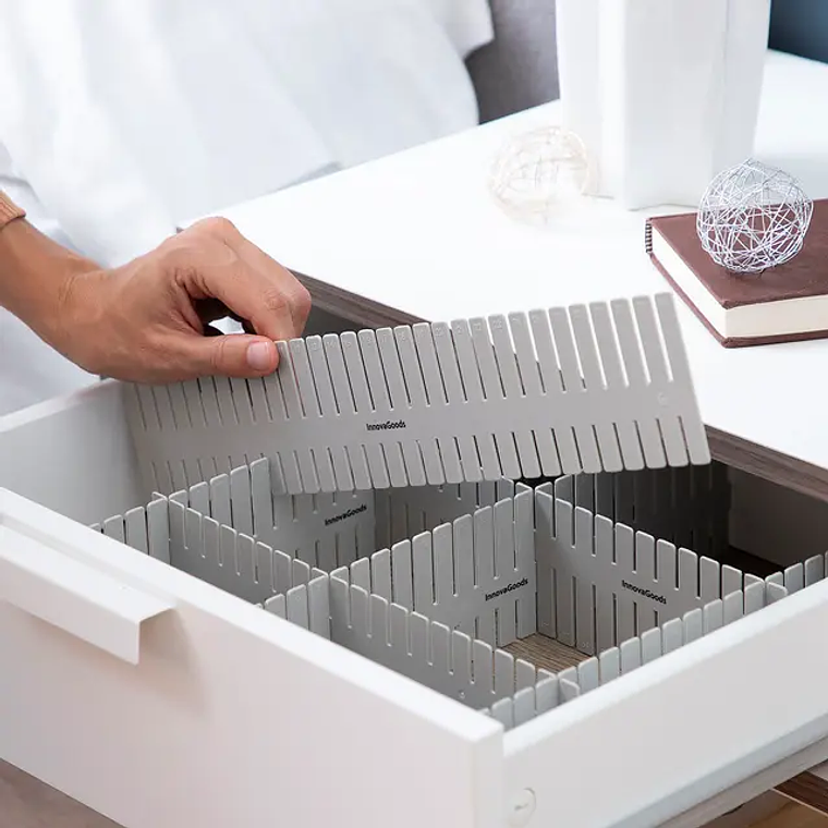  Kit Organizador de Gavetas Ajustável - 16 Tiras Cortáveis para Divisórias Sob Medida | InnovaGoods 1