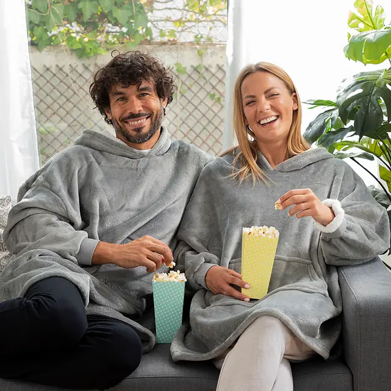 Cobertor com Mangas e Capuz Polar Swug - Oversized, Unissexo, com Bolso | InnovaGoods 3