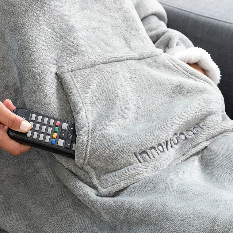 Cobertor com Mangas e Capuz Polar Swug - Oversized, Unissexo, com Bolso | InnovaGoods 8