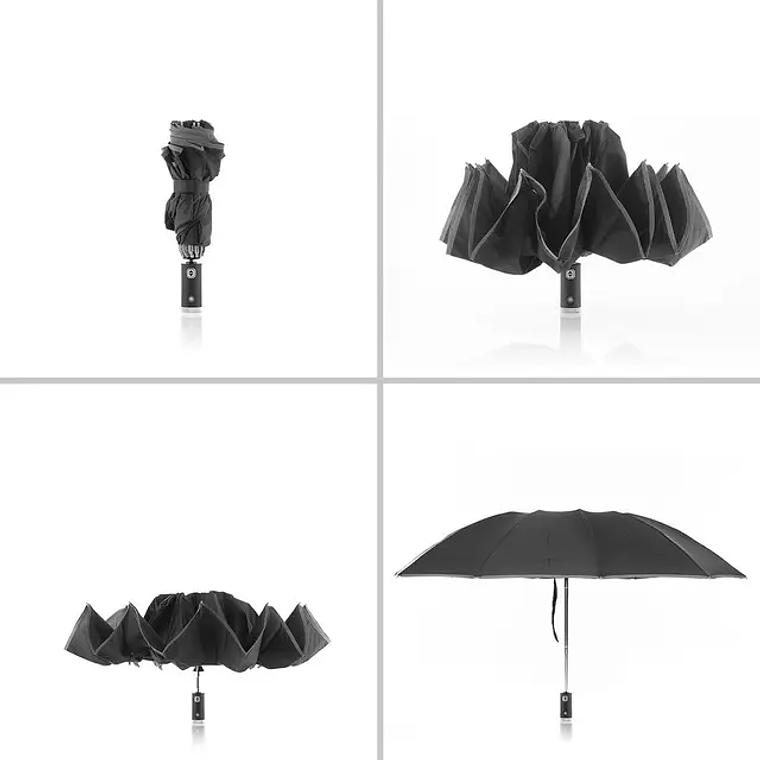 Guarda-chuva com Fecho Invertido e LED Folbrella - Automático, Antigotejamento, Segurança Noturna | InnovaGoods 13