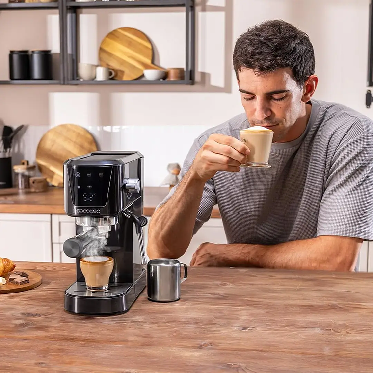 Máquina de Café Expresso Manual Cecotec Cafelizzia 20 Touch - 20 bar, Vaporizador, 1350W | Para Casa e Barista 3