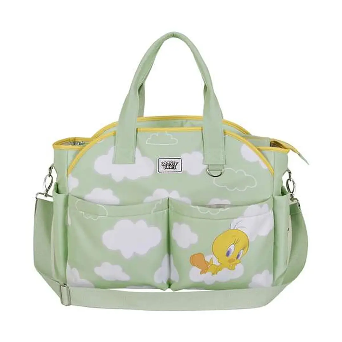 Bolsa para Fraldas Tweety Looney Tunes - Inovadora, Espaçosíssima (44x32x17 cm), Muito Funcional 1