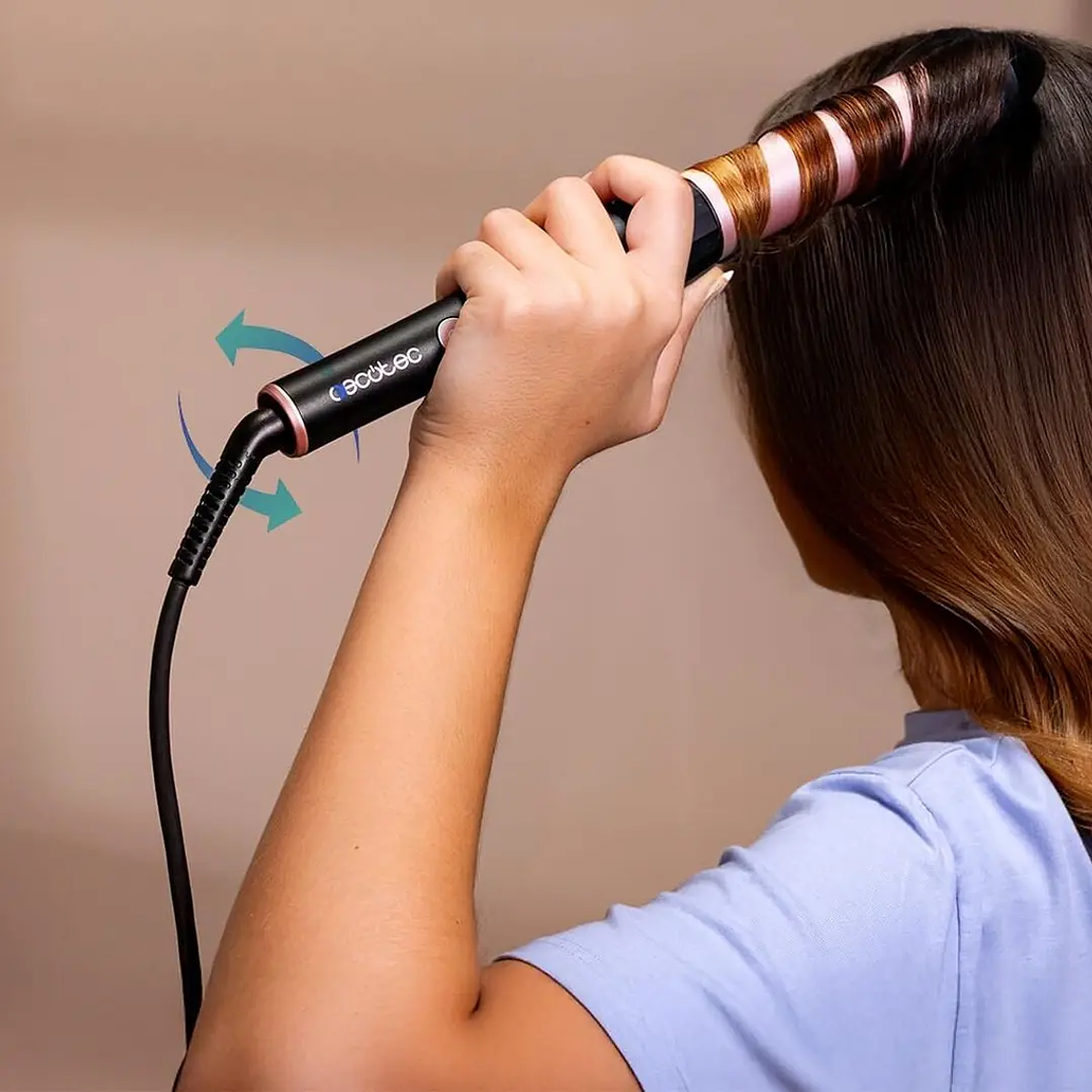 Máquina de Caracóis Cecotec 3200 TwistWaves 60W - Modeladora de Ondas para Cabelo | Preto 2