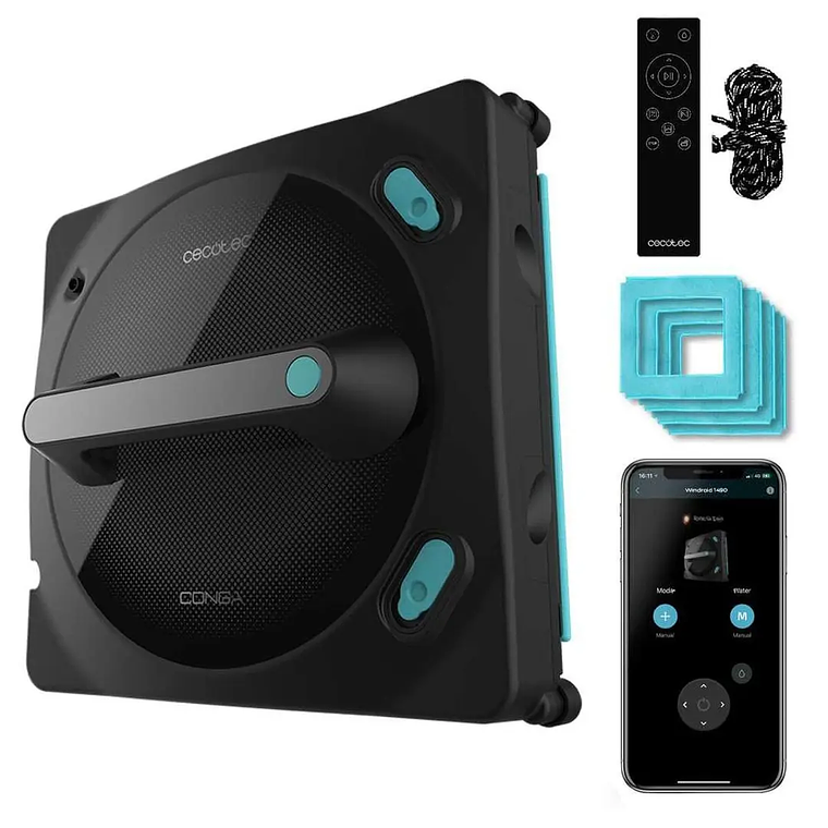 Robô Limpa-Vidros Cecotec Windroid 1490 TwerkingSpray | Conectado, 3-em-1, 72W 13