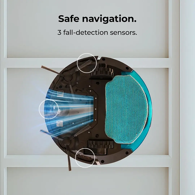 Robot Aspirador Cecotec M10 Aqua | Aspira + Esfrega, 2000Pa, App Control, 2h Autonomia 10