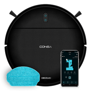 Robot Aspirador Cecotec M10 Aqua | Aspira + Esfrega, 2000Pa, App Control, 2h Autonomia