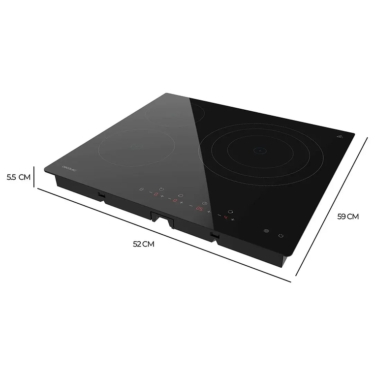 Placa Vitrocerâmica Cecotec 3 Zonas | 6200W, Tátil, Encastrável 90cm 8