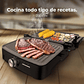 Barbecue Elétrico Cecotec Rock'nGrill 2000W | Pedra Vulcânica, 180º, Antiaderente, Preto - Thumbnail 8