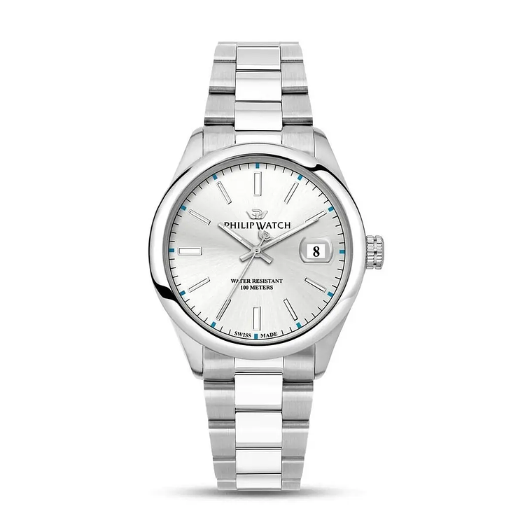 Relógio Feminino Philip Watch R8253597096 | Cristal Safira, Data, Prateado, Unissexo 1