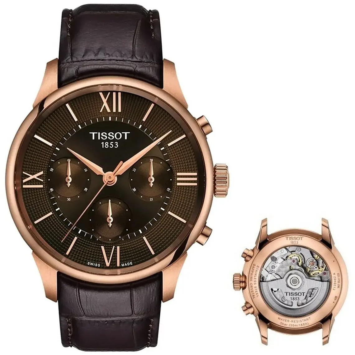 Relógio Masculino Tissot Chemin des Tourelles Powermatic 80 | Automático, Cronógrafo, Cristal Safira 1