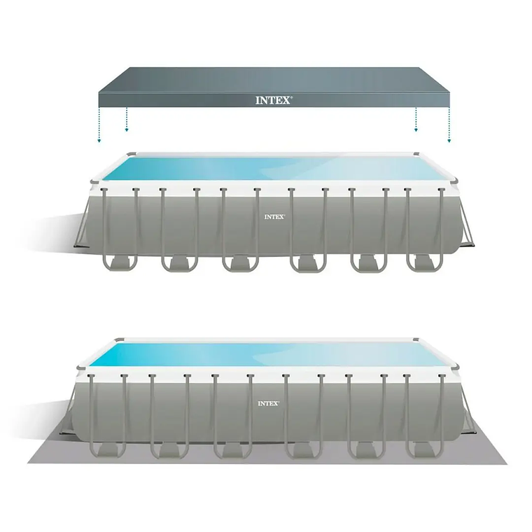 Piscina Intex Retangular 732x366x132cm | 31.805L, Filtro 7.900L/h, Montagem 60min 3