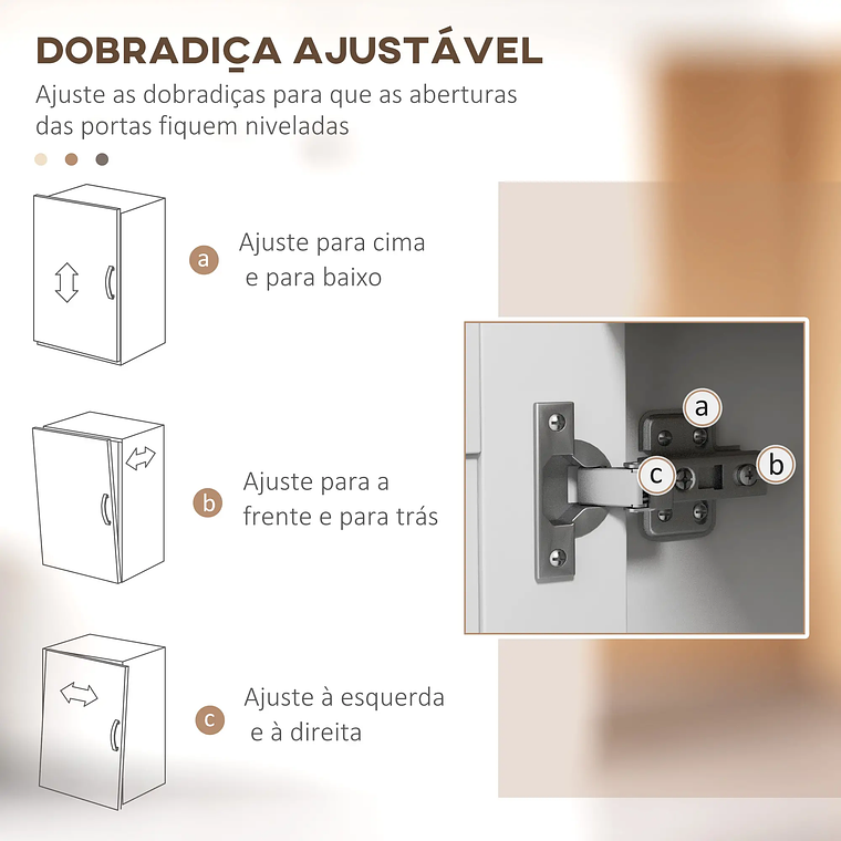 Móvel Auxiliar Cozinha para Micro-Ondas com Portas | 3 Prateleiras Ajustáveis, Design Moderno e Sistema Anti-Tombo | 80x35x97 cm Branco 4