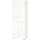 Kitchen Auxiliary Cabinet with 4 Doors and 2 Drawers | Push-Open System, Adjustable Shelves | 170cm Glossy White - thumbnail 7