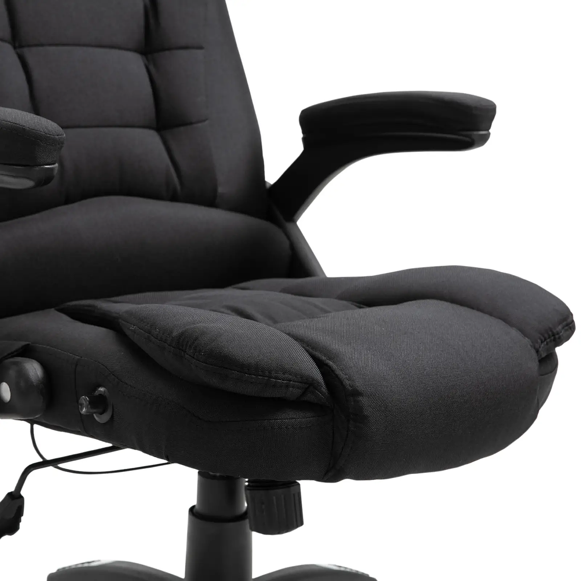 Cadeira de Escritório com Massagem e Aquecimento | 6 Pontos, Reclinação 130°, Apoio Lombar | Vinsetto Ergonómica Preta 9