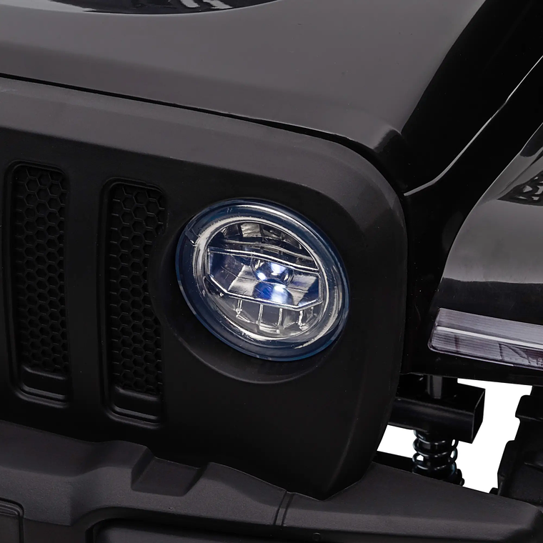 Carro Elétrico Infantil 12V com Controlo Remoto 2.4G | 2 Motores, Faróis, Buzina | Para +3 Anos, 30kg, Preto 7