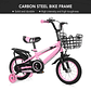 Bicicleta Infantil Ajustável 12/14/16 Polegadas com Cesto Removível | Bicicleta para Crianças de 2 a 7 Anos - Thumbnail 2
