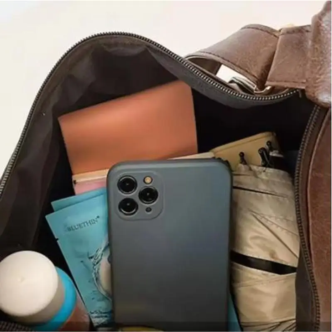 Bolsa Crossbody Vintage em Couro Sintético Maillard | Bolsa Tote Feminina Grande Capacidade para Dia a Dia e Trabalho 4