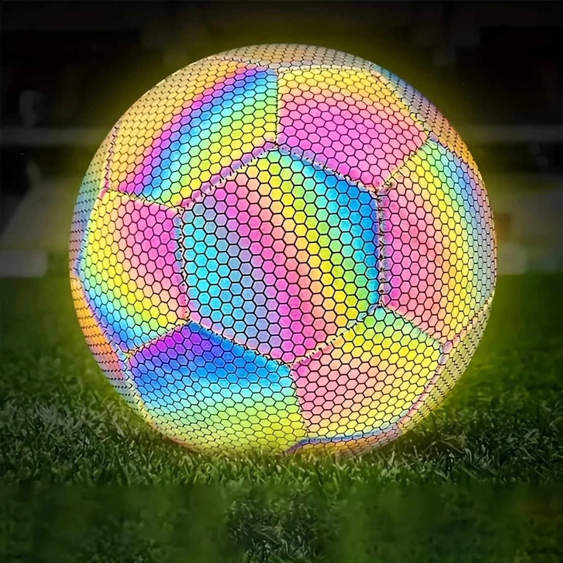 Bola de Futebol Refletiva Tamanho 5 Apoloiz | Bola de Futebol Luminosa Colorida para Treino Indoor e Outdoor 1