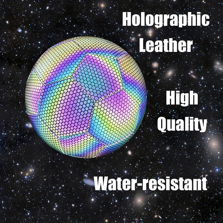 Bola de Futebol Refletiva Tamanho 5 Apoloiz | Bola de Futebol Luminosa Colorida para Treino Indoor e Outdoor 4