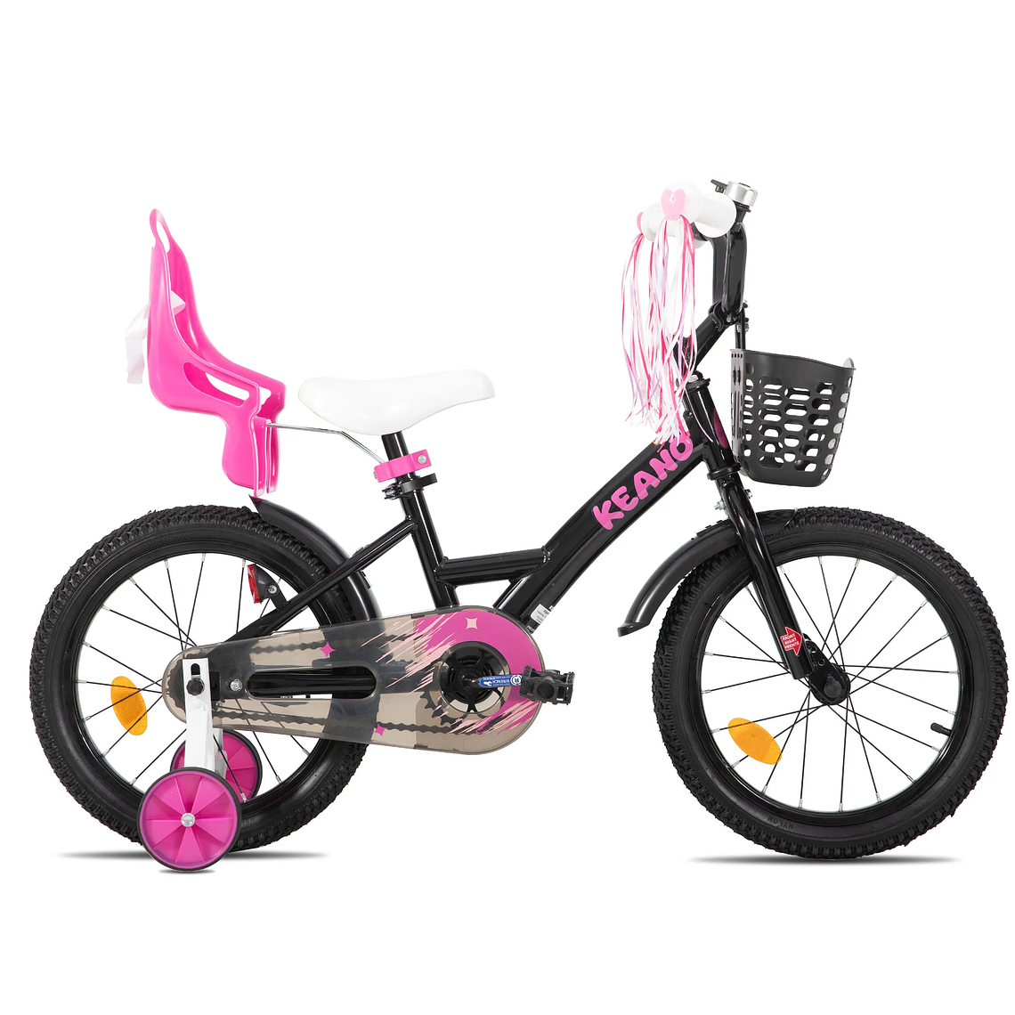 Bicicleta Infantil KEANO para Meninas 3-10 Anos | Bicicleta com Rodinhas, Cesto, Assento para Boneca e Streamers - 14/16/20 Polegadas 8