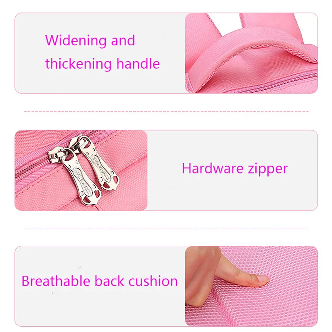 Pink Kitten Backpack with Bow | Girls' School Backpack with Diamond Details | Princess for Early Childhood and Elementary Education 6