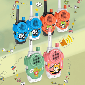 Rádio Comunicador Infantil Walkie Talkie - Alcance de 400m para Aventuras ao Ar Livre, Meninos e Meninas (2 Unidades)