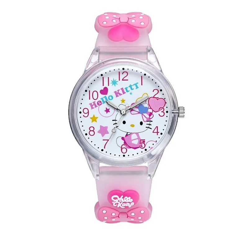 Relógio Hello Kitty Quartz para Meninas | Design Fofo, Resistente à Água 5ATM | Presente de Festa Fashion 1