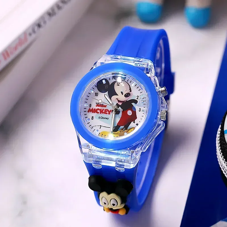 Disney Minnie/Mickey Mouse Watch for Kids | Luminous Wristband + LED Lights, Waterproof | Birthday Gift 3